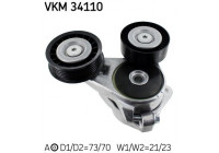 Tensioner Pulley, v-ribbed belt VKM 34110 SKF