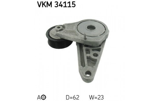 Tensioner Pulley, v-ribbed belt VKM 34115 SKF