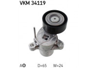 Tensioner Pulley, v-ribbed belt VKM 34119 SKF