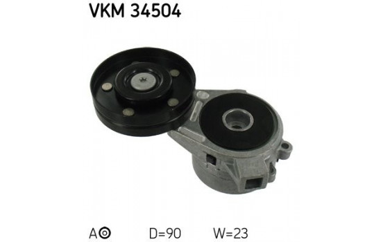 Tensioner Pulley, v-ribbed belt VKM 34504 SKF