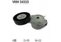 Tensioner Pulley, v-ribbed belt VKM 34510 SKF