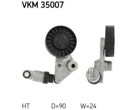 Tensioner Pulley, v-ribbed belt VKM 35007 SKF