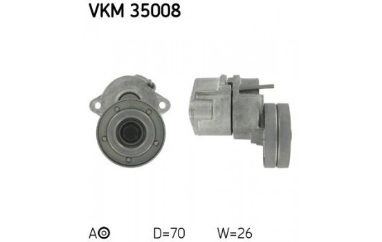 Tensioner Pulley, v-ribbed belt VKM 35008 SKF
