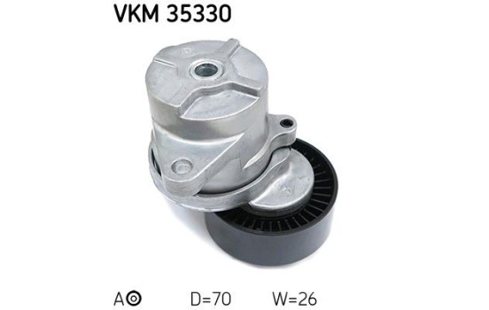Tensioner Pulley, v-ribbed belt VKM 35330 SKF, Image 2