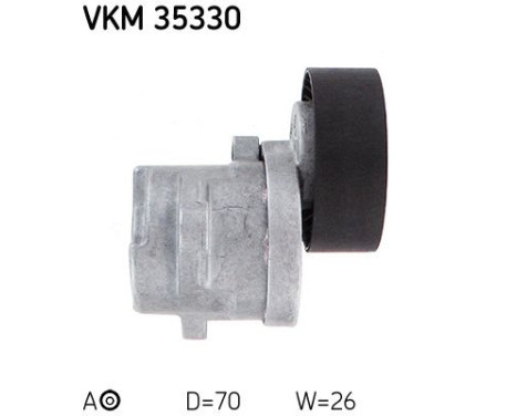 Tensioner Pulley, v-ribbed belt VKM 35330 SKF, Image 3