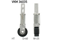 Tensioner Pulley, v-ribbed belt VKM 36035 SKF