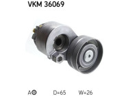 Tensioner Pulley, v-ribbed belt VKM 36069 SKF