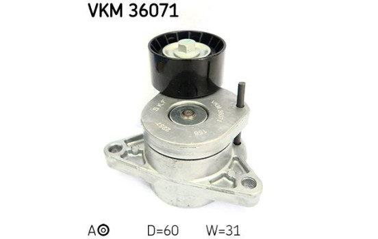 Tensioner Pulley, v-ribbed belt VKM 36071 SKF