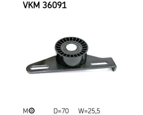 Tensioner Pulley, v-ribbed belt VKM 36091 SKF