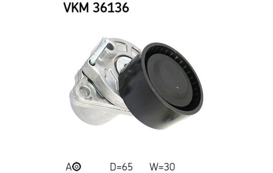 Tensioner Pulley, v-ribbed belt VKM 36136 SKF