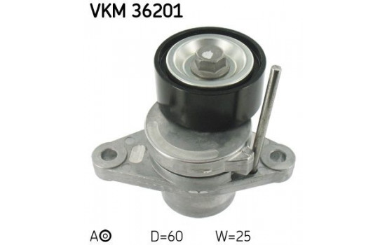 Tensioner Pulley, v-ribbed belt VKM 36201 SKF