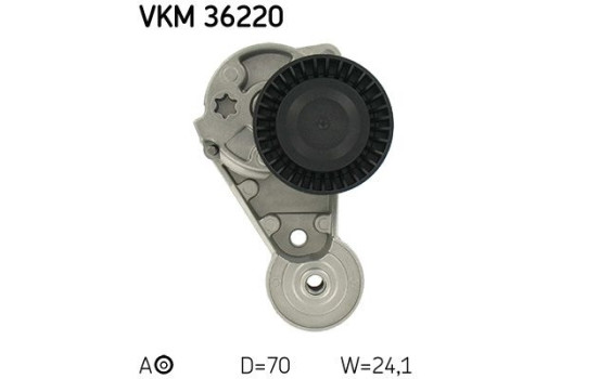 Tensioner Pulley, v-ribbed belt VKM 36220 SKF, Image 2