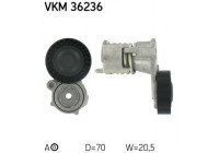 Tensioner Pulley, v-ribbed belt VKM 36236 SKF