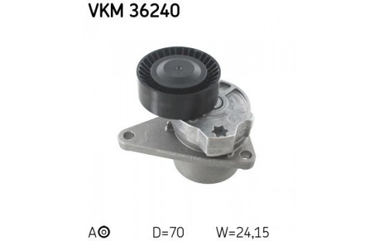 Tensioner Pulley, v-ribbed belt VKM 36240 SKF