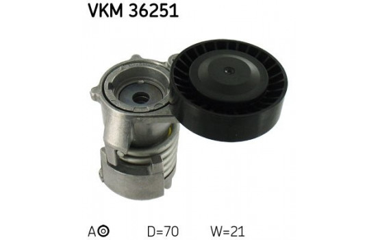 Tensioner Pulley, v-ribbed belt VKM 36251 SKF