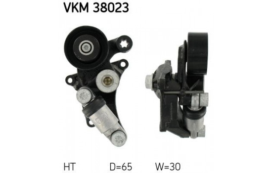 Tensioner Pulley, v-ribbed belt VKM 38023 SKF