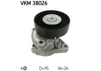 Tensioner Pulley, v-ribbed belt VKM 38026 SKF