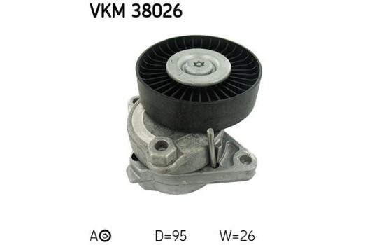 Tensioner Pulley, v-ribbed belt VKM 38026 SKF