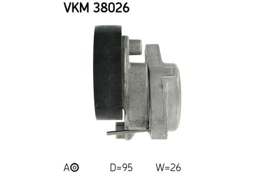 Tensioner Pulley, v-ribbed belt VKM 38026 SKF, Image 2