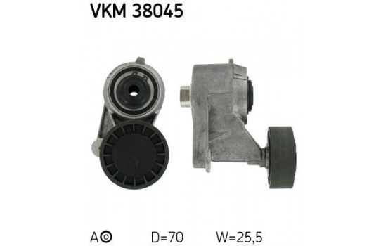 Tensioner Pulley, v-ribbed belt VKM 38045 SKF