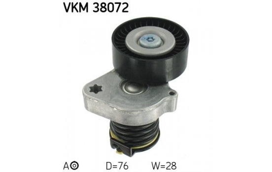 Tensioner Pulley, v-ribbed belt VKM 38072 SKF