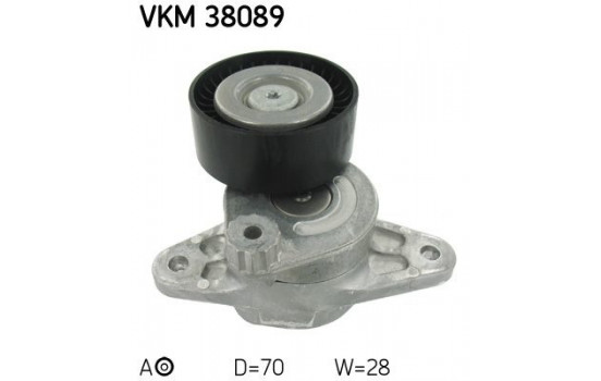 Tensioner Pulley, v-ribbed belt VKM 38089 SKF
