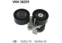 Tensioner Pulley, v-ribbed belt VKM 38209 SKF