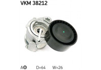 Tensioner Pulley, v-ribbed belt VKM 38212 SKF