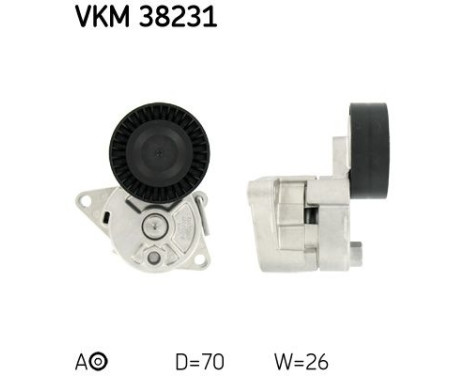 Tensioner Pulley, v-ribbed belt VKM 38231 SKF