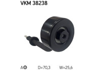 Tensioner Pulley, v-ribbed belt VKM 38238 SKF