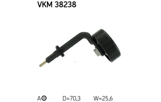 Tensioner Pulley, v-ribbed belt VKM 38238 SKF, Image 3