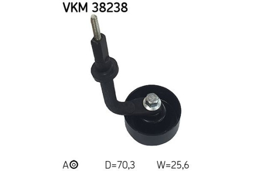 Tensioner Pulley, v-ribbed belt VKM 38238 SKF, Image 4