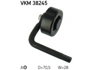 Tensioner Pulley, v-ribbed belt VKM 38245 SKF
