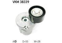 Tensioner Pulley, v-ribbed belt VKM 38339 SKF