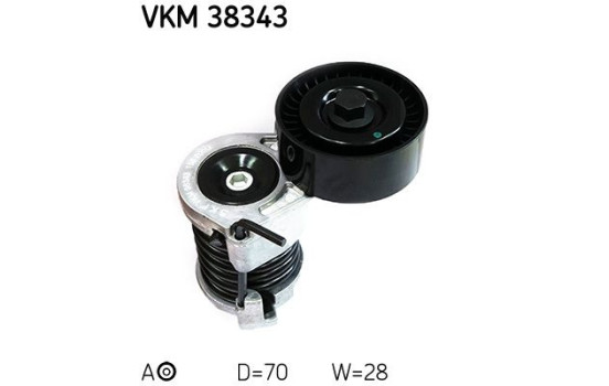 Tensioner Pulley, v-ribbed belt VKM 38343 SKF