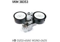 Tensioner Pulley, v-ribbed belt VKM 38353 SKF