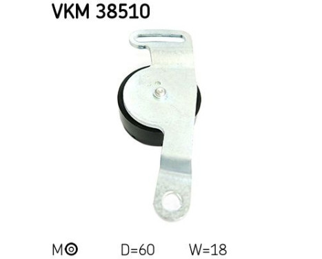 Tensioner Pulley, v-ribbed belt VKM 38510 SKF, Image 2