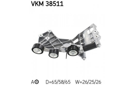 Tensioner Pulley, v-ribbed belt VKM 38511 SKF