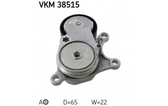 Tensioner Pulley, v-ribbed belt VKM 38515 SKF