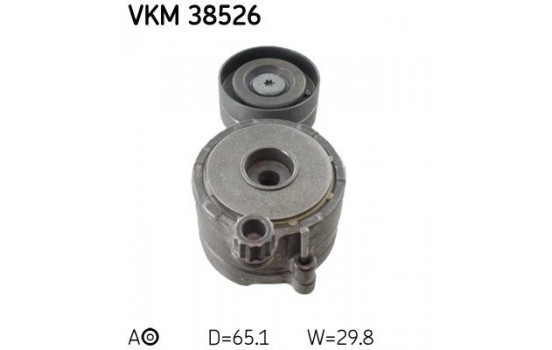 Tensioner Pulley, v-ribbed belt VKM 38526 SKF