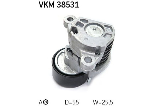 Tensioner Pulley, v-ribbed belt VKM 38531 SKF, Image 2