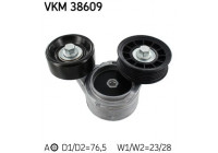 Tensioner Pulley, v-ribbed belt VKM 38609 SKF