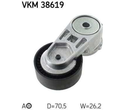 Tensioner Pulley, v-ribbed belt VKM 38619 SKF