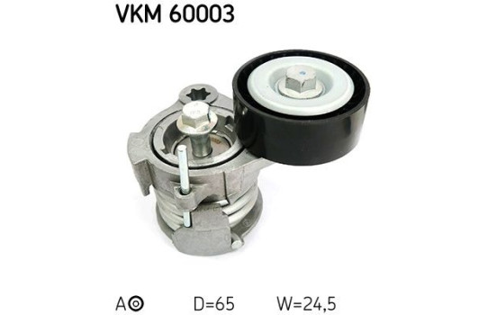 Tensioner Pulley, v-ribbed belt VKM 60003 SKF