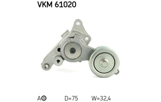 Tensioner Pulley, v-ribbed belt VKM 61020 SKF