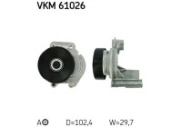 Tensioner Pulley, v-ribbed belt VKM 61026 SKF