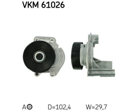 Tensioner Pulley, v-ribbed belt VKM 61026 SKF