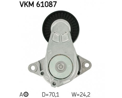 Tensioner Pulley, v-ribbed belt VKM 61087 SKF