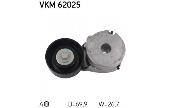 Tensioner Pulley, v-ribbed belt VKM 62025 SKF