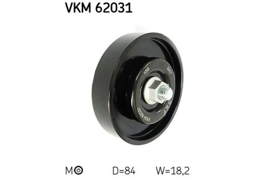 Tensioner Pulley, v-ribbed belt VKM 62031 SKF